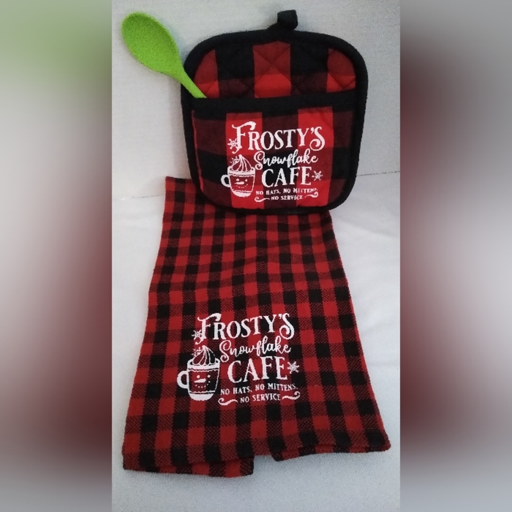 Teatowel and potholder set Chalk Couture